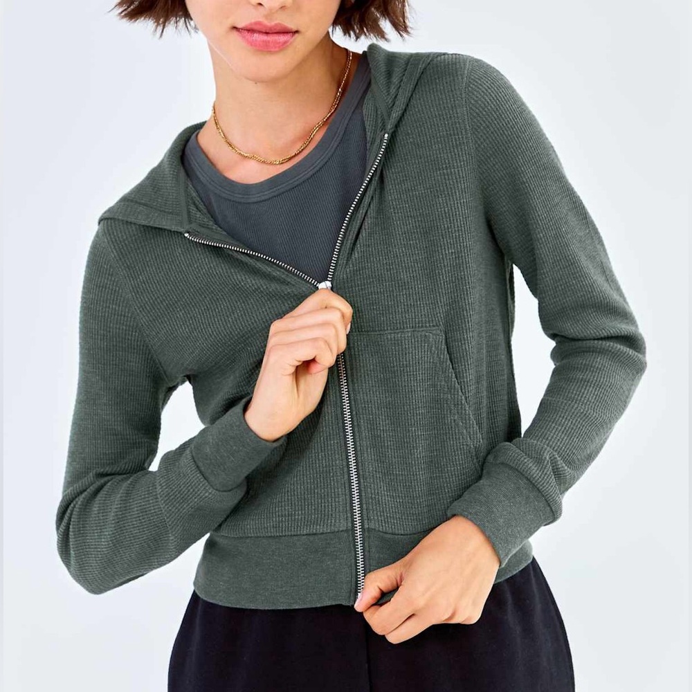 TNA Forest Green Zip-Up Hoodie